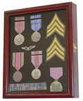 Flag Connections Display Case Cabinet Shadow Box for Military Medals, Pins etc. The Military Gift Store