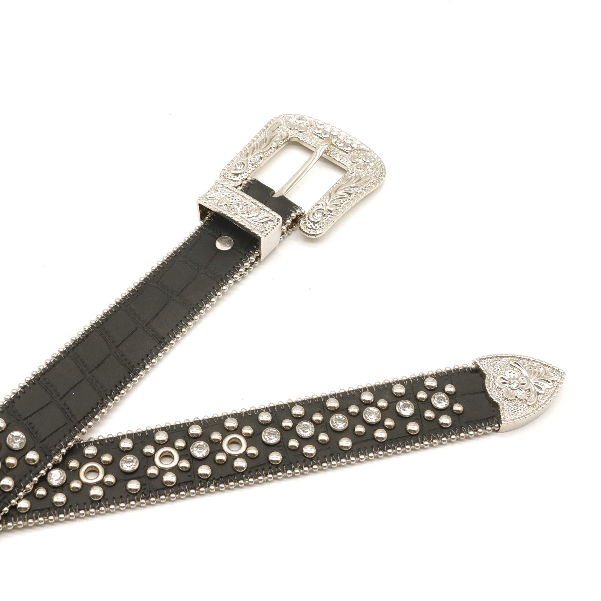 Fashion Personality Rhinestone Men's Belt Rivet Pi-Mart