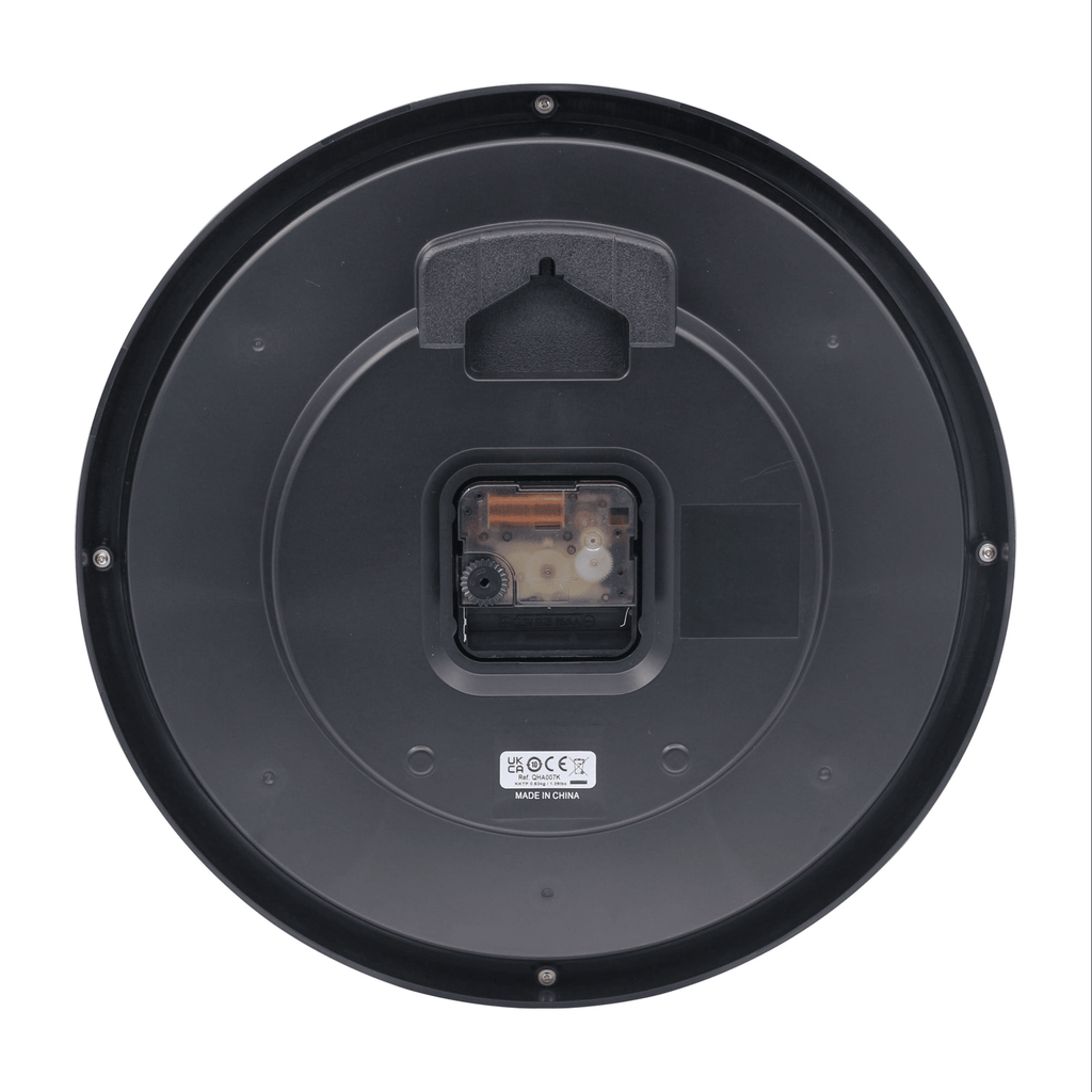 Seiko 12" Quartz Traditional Round Black Analog Quartz Wall Clock, QHA007KLH