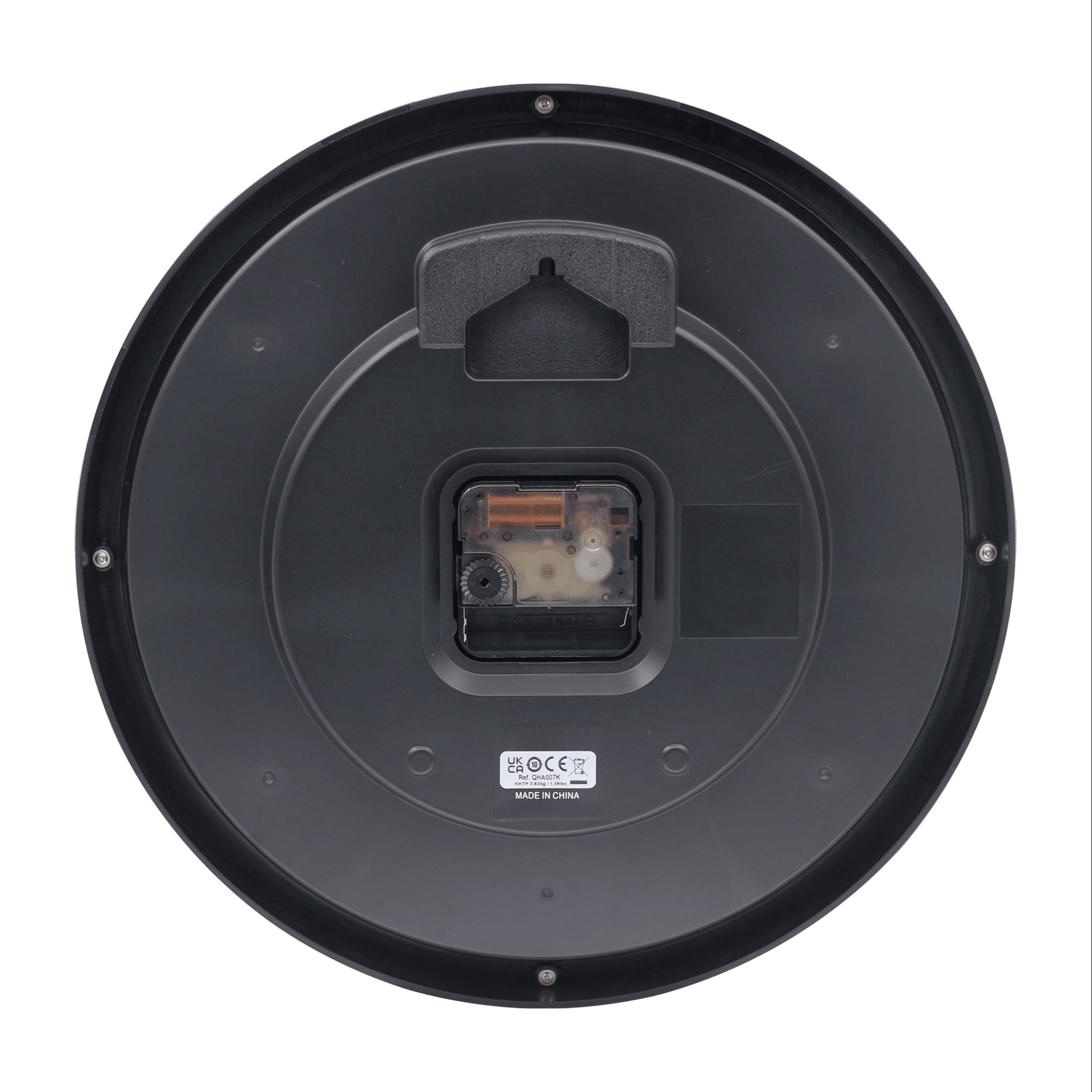 Seiko 12" Quartz Traditional Round Black Analog Quartz Wall Clock, QHA007KLH