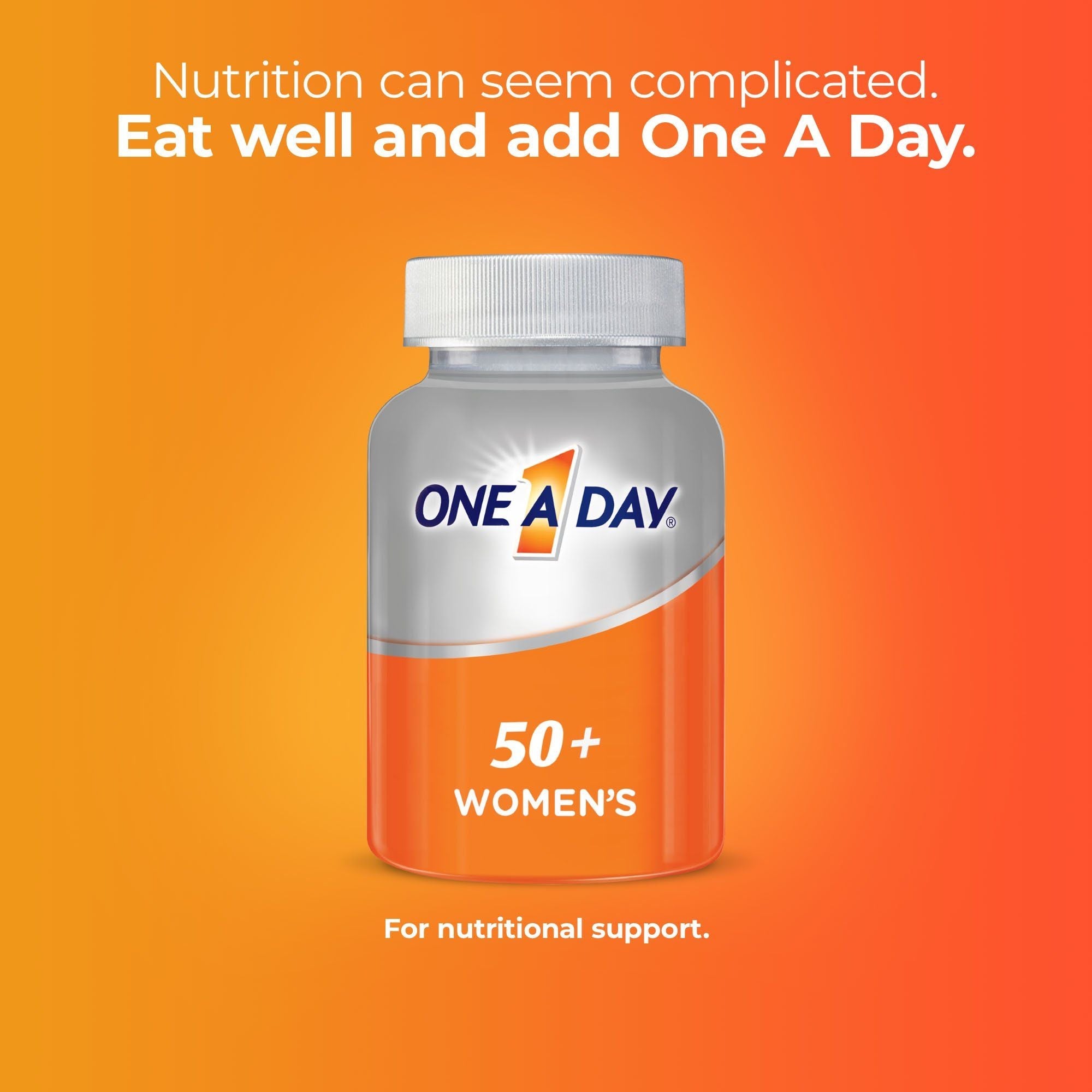 One A Day Women's 50+ Multivitamin Tablets for Women; 100 Count
