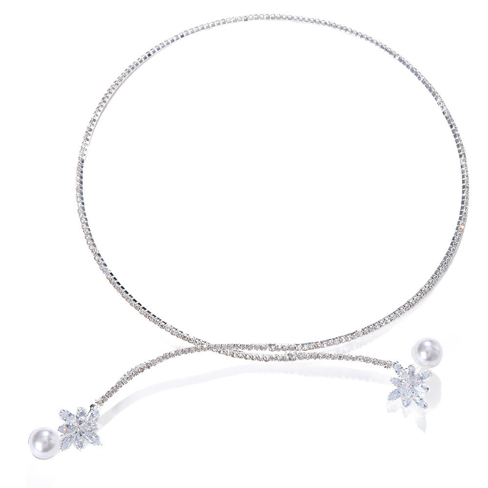 Vintage Pearl Zircon Fashion Necklace Pi-Mart