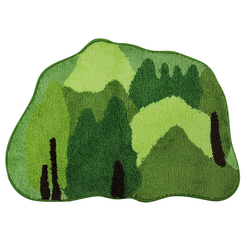 Non-slip Absorbent Green Bedroom Floor Mat Pi-Mart