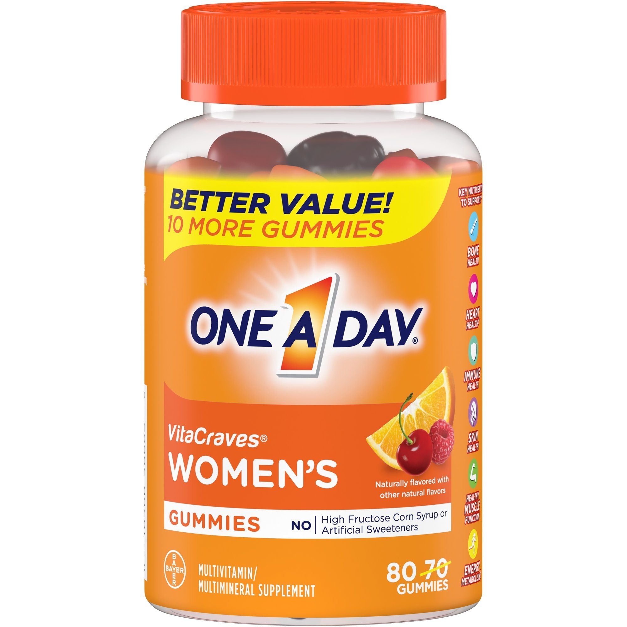 One A Day Women's Gummy Multivitamin for Women; 80 Count
