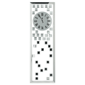 DecMode 13" x 42" Silver Glass Beveled Mirrored Wall Clock EasyOptionXY LLC