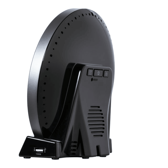 Soluna-S Light Black Tabletop LCD Wake-up Sunrise Alarm Clock w/Temp. and USB Port, W74146 EasyOptionXY LLC