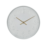 DecMode 24" White Metal Round Wall Clock