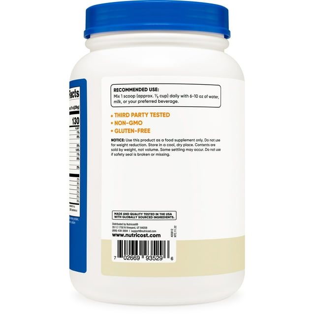 Nutricost Grass-Fed Whey Protein Isolate Powder (Vanilla) 2LBS - Protein EasyOptionXY LLC