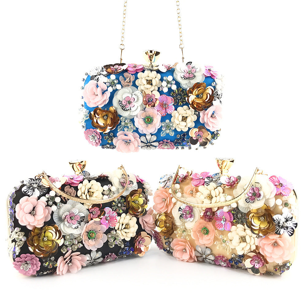 Colorful floral clutch purse evening bag for women formal party handbag SHOMICOBOUTIQUE