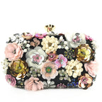 Colorful floral clutch purse evening bag for women formal party handbag SHOMICOBOUTIQUE