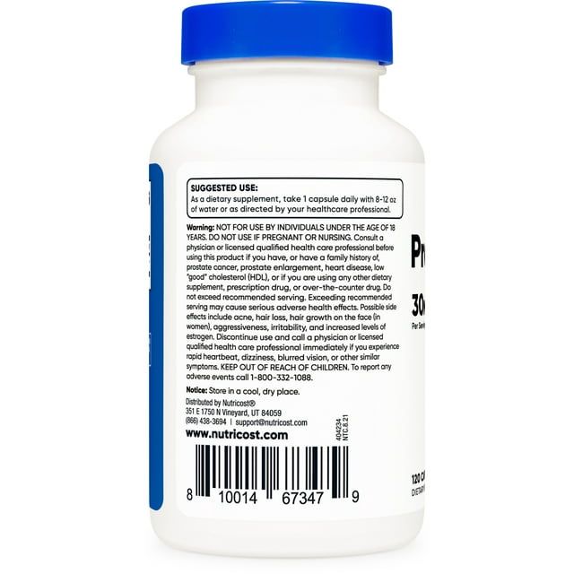 Nutricost Pregnenolone 30mg, 120 Capsules - Non-GMO, Gluten Free Supplement EasyOptionXY LLC