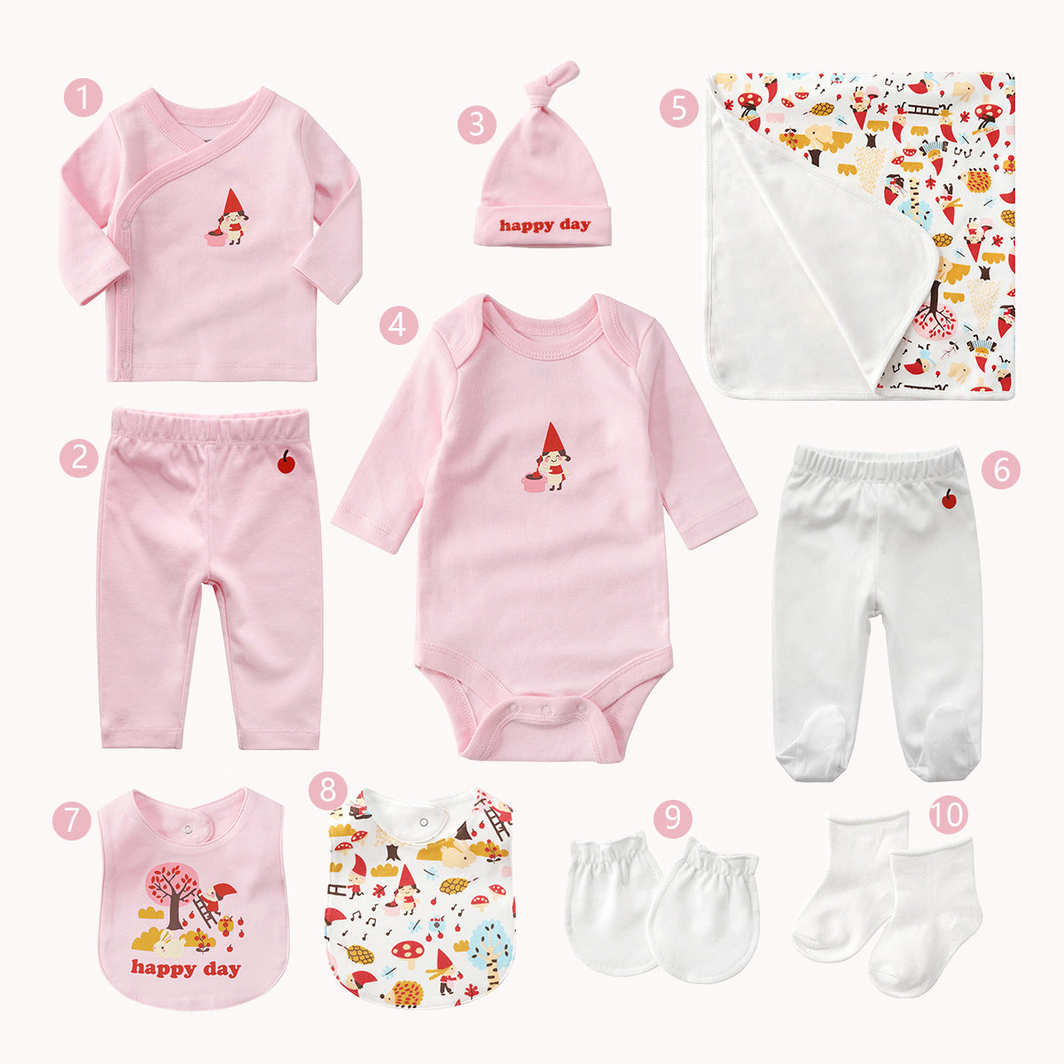 Ten-piece Set Of Maternal And Child Supplies Full Moon Baby Gifts Pi-Mart
