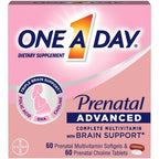 One A Day Advanced Prenatal Multivitamin with Choline; 60+60 Count