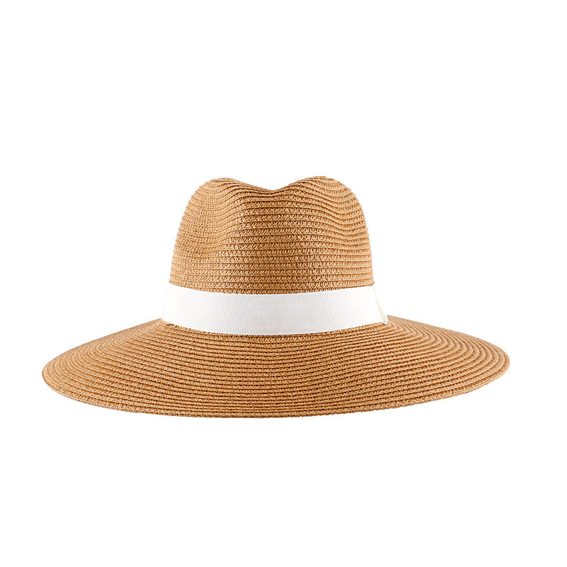 Panama Hat Sun Hats for Women Men Wide Brim Fedora Straw Beach Hat UV UPF 50 SHOMICOBOUTIQUE