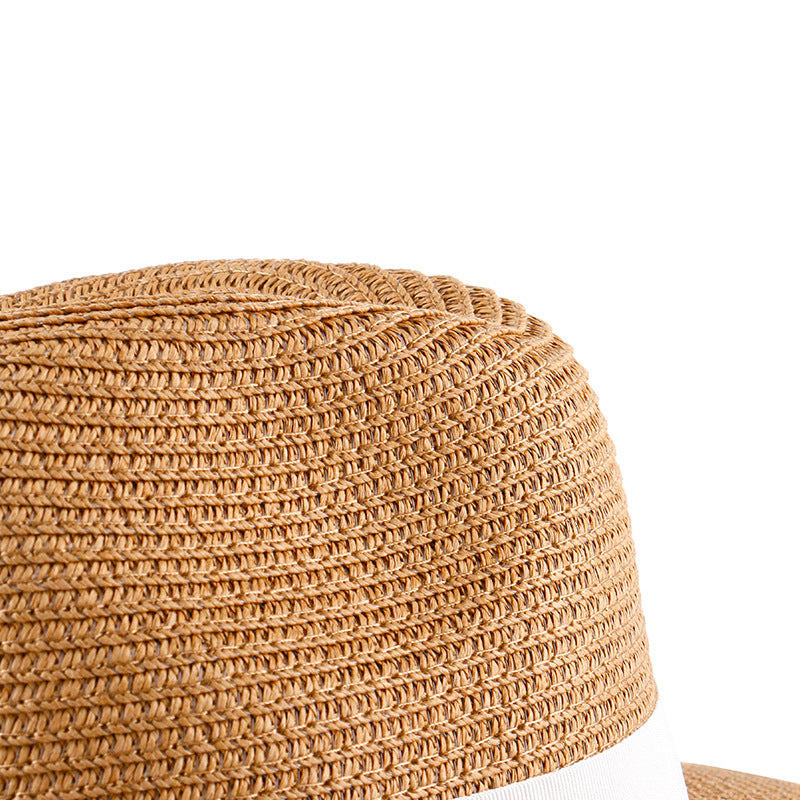 Panama Hat Sun Hats for Women Men Wide Brim Fedora Straw Beach Hat UV UPF 50 SHOMICOBOUTIQUE