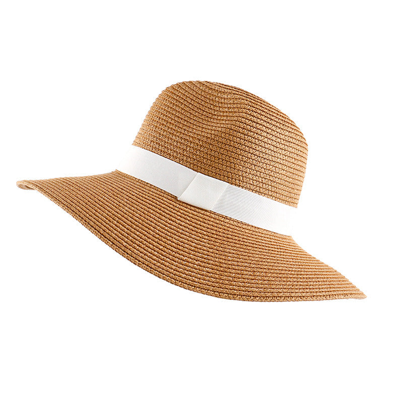 Panama Hat Sun Hats for Women Men Wide Brim Fedora Straw Beach Hat UV UPF 50 SHOMICOBOUTIQUE
