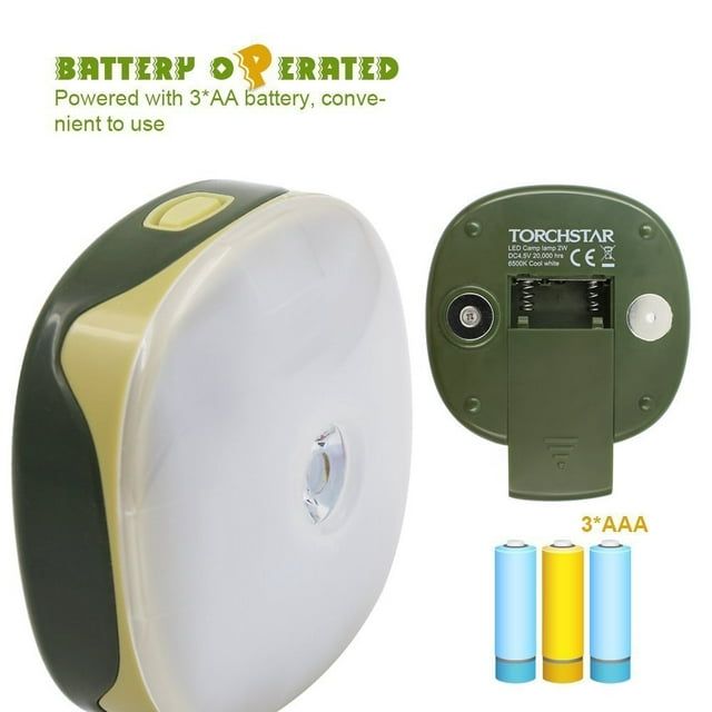 TORCHSTAR LED Camping Lantern with Wireless Battery Powered, Camping Lights for Tent, Hiking, Emergencies, Pack of 2 EasyOptionXY LLC
