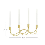 CosmoLiving by Cosmopolitan 4 Holder Gold Metal Candelabra