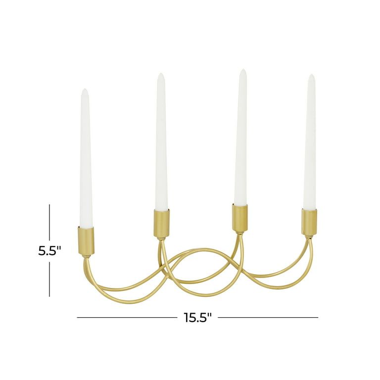 CosmoLiving by Cosmopolitan 4 Holder Gold Metal Candelabra