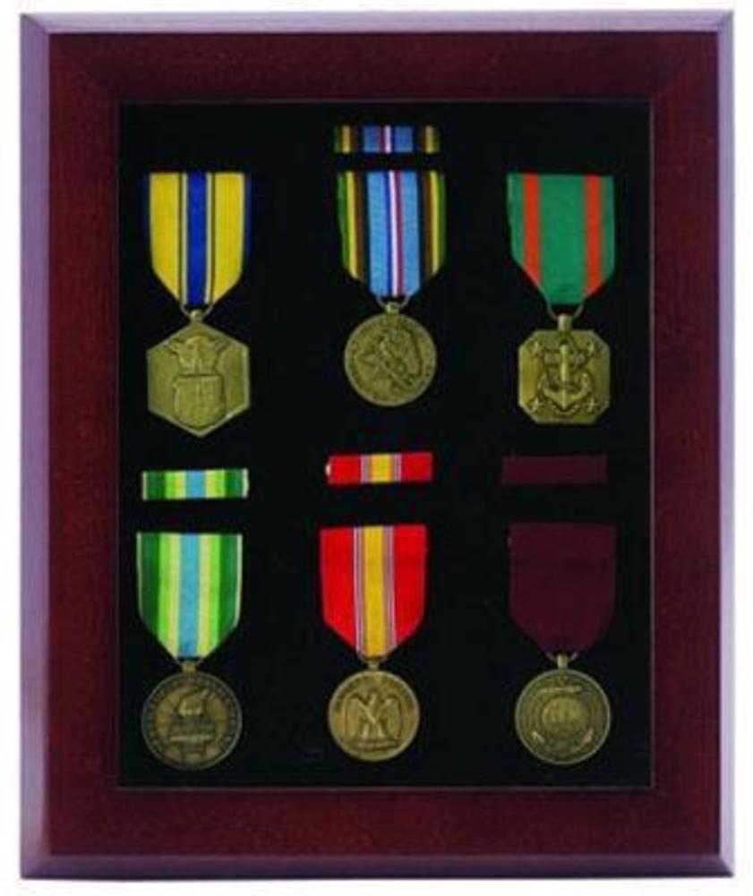 Flag Connections 10 X 12 Inch Walnut Finish Medal Display Case The Military Gift Store