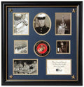 Flag Connections United States Marine Corps Medallion 7 Picture Collage Frame with Stars The Military Gift Store
