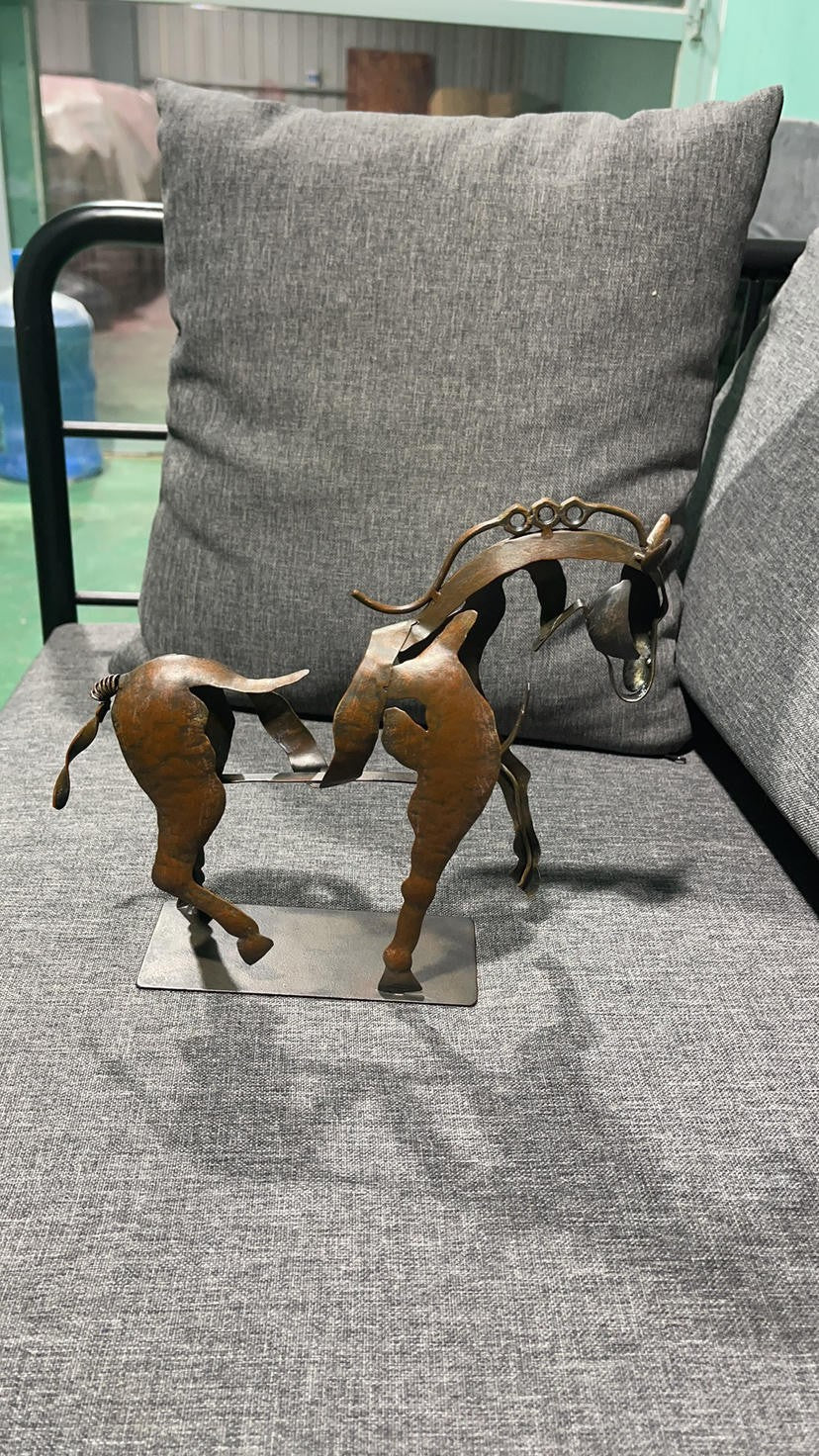 Statue Adonis Courtyard Metal Horse Lootquake LLC