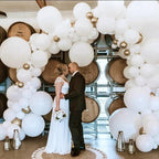 104pcs Giant White And Gold Wedding Birthday Bachelorette Engagements Anniversary Party Balloon For Decoration Balloon Arch Kit for Baby Shower Bridal Shower Birthday Party Decorations Stevvex