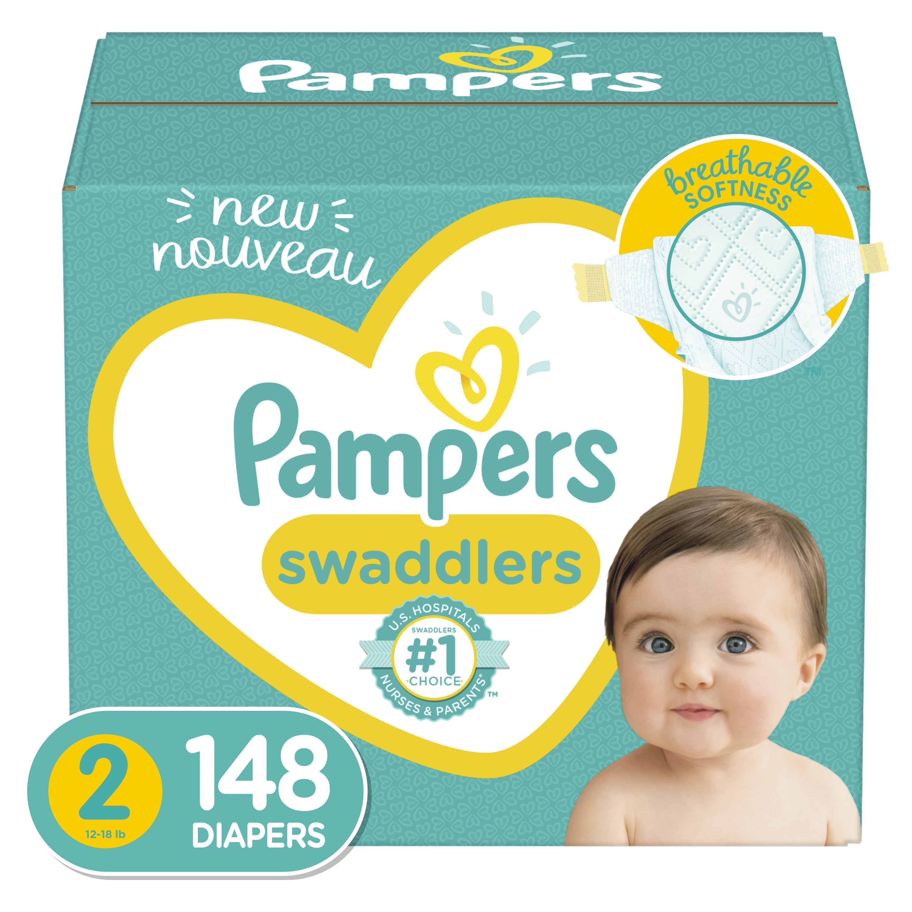 Pampers Swaddlers Hypoallergenic Soft Diapers - Size 2, 148 Count EasyOptionXY LLC