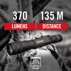 COAST G34 370 Lumen Twist Focusing Handheld LED Flashlight, 2 x AA Batteries Included, 5.6 oz.