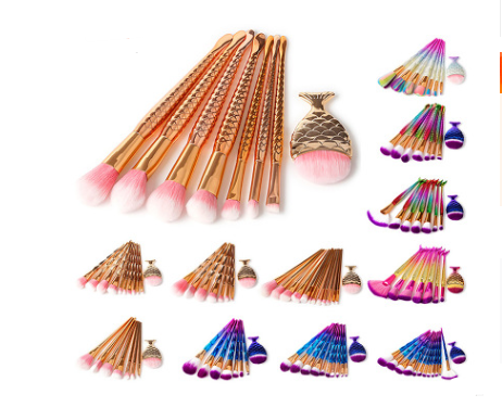Makeup Brush Make-up Tool Mermaid DiamondGrindDiamond Combination GUJHUI Pi-Mart