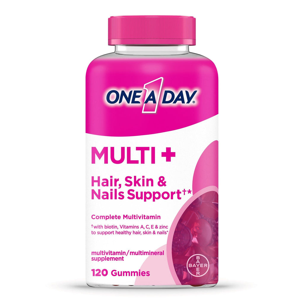 One A Day MULTI+ Hair; Skin & Nails Support Gummy Multivitamin; 120 Count
