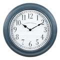 La Crosse Clock 16-inch Everly Gray Quartz Analog Wall Clock, 404-3841B