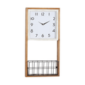 DecMode 24 In. Brown Farmhouse Wall Clock