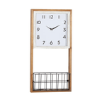 DecMode 24 In. Brown Farmhouse Wall Clock