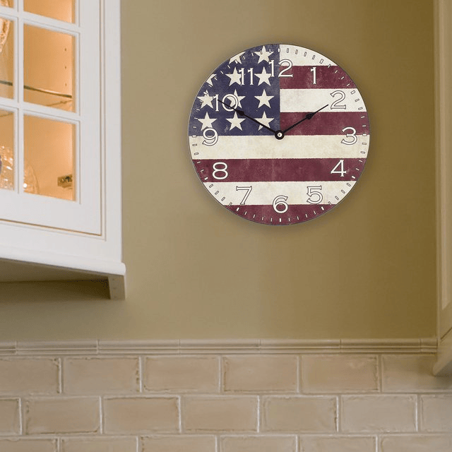 La Crosse Clock 404-2631F 12 inch Americana Quartz Analog Wall Clock