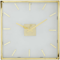 DecMode 20" Gold Stainless Steel Wall Clock with Clear Face