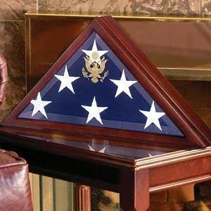 American Burial Flag Box, Large Coffin Burial Flag Display Case. The Military Gift Store