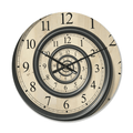 Designart 'Analog Wall Time Spiral ' Modern Wood Wall Clock(Size 16" x 16") EasyOptionXY LLC