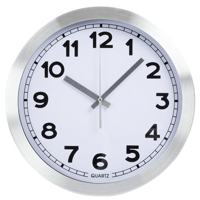 Everyday Home 12 Inch Brushed Aluminum Wall Clock EasyOptionXY LLC