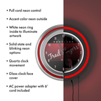 Portland Trail Blazers Hardwood Classic NBA Chrome Neon Clock
