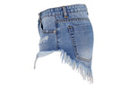 Women's Ripped Denim Summer Jean Shorts High Rise Hem Jeans Shorts - SJB-DIAMOND ELITES