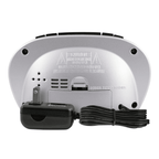 Equity 0.9 inch Blue LED Alarm Clock with USB Port, 30025