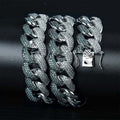 Emerald color men's large Cuban chain