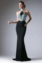 Beaded Stretch Knit Sheath Dress Purplish Diva