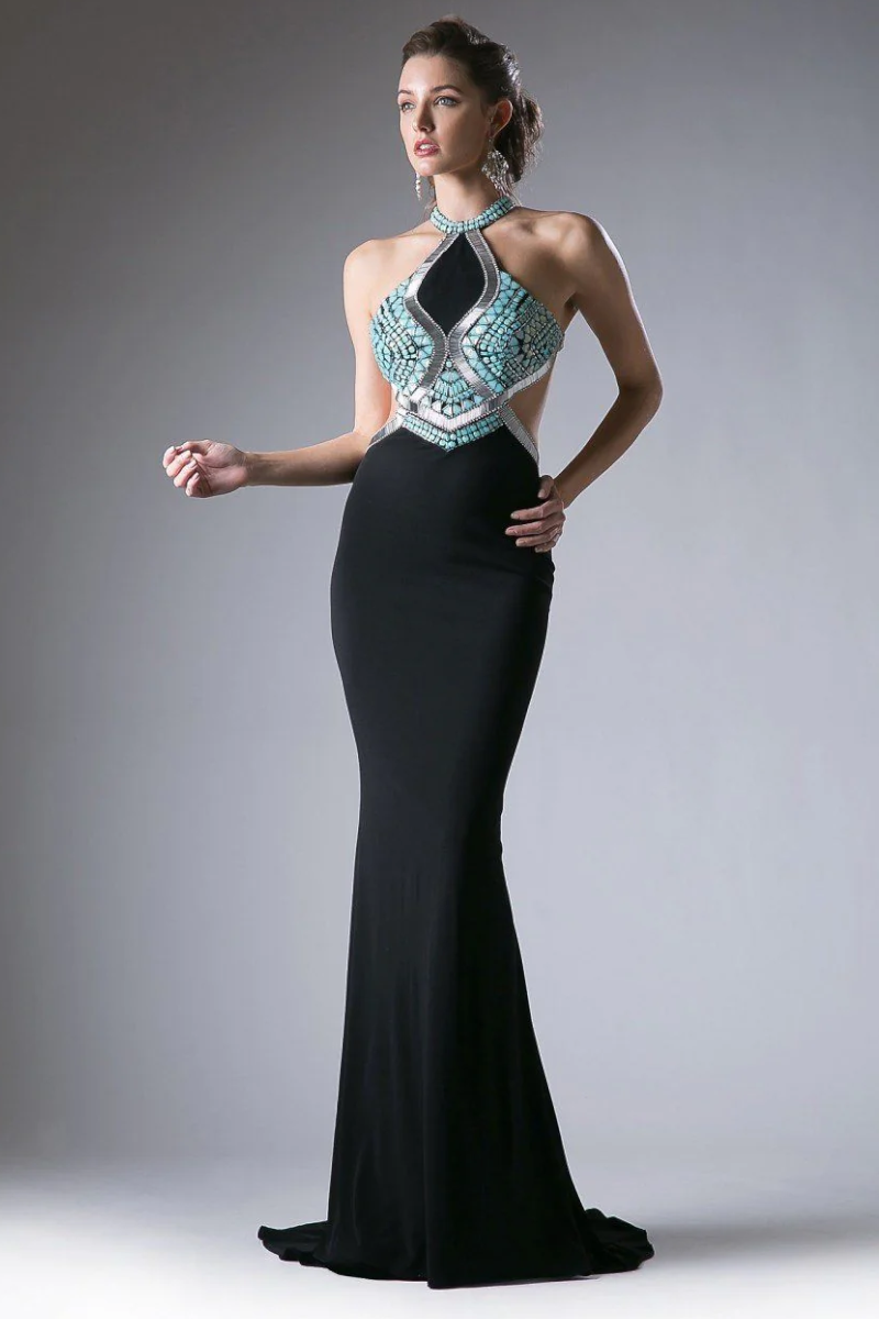 Beaded Stretch Knit Sheath Dress Purplish Diva