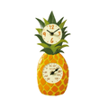 Taylor Precision Products 12-inch Pineapple Clock with Thermometer