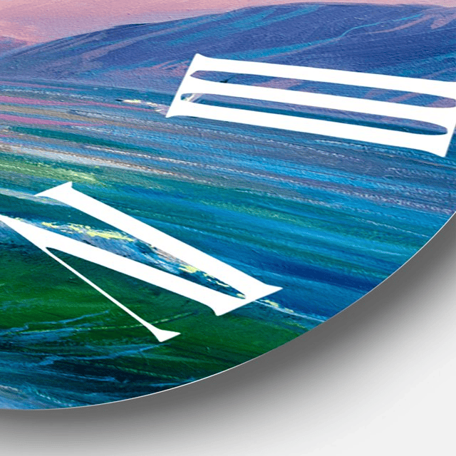 Designart 'Blue Waves Breaking At The Beach V' Nautical & Coastal Wall Clock(Size 29" x 29") EasyOptionXY LLC