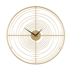 DecMode 20" Gold Metal Open Frame Swirl Wall Clock
