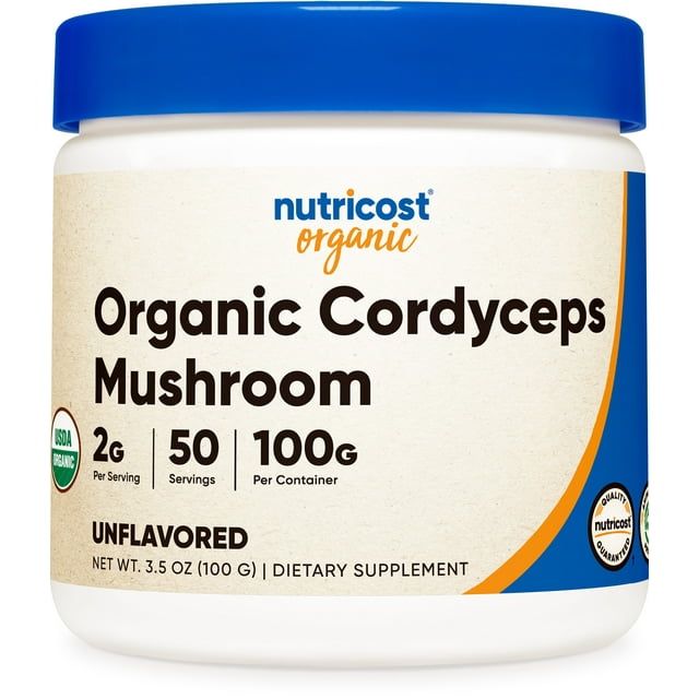 Nutricost Organic Cordyceps Powder 100 Grams - USDA Certified Organic Supplement EasyOptionXY LLC