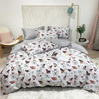 Cotton Digital Printing Bed Sheet Quilt Cover Set Pi-Mart
